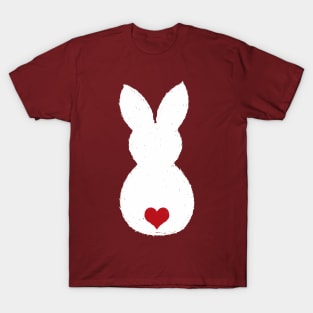 Cute Easter Bunny with Love Heart Hearts Sweet T-Shirt